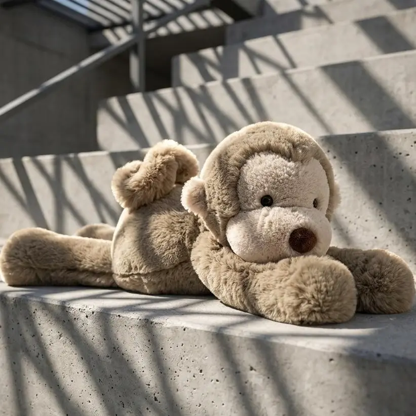 JELLYCAT Smudge Monkey Plush – Ultra Soft Laying Monkey Stuffed Animal for Kids, Collectors & Cozy Room Décor