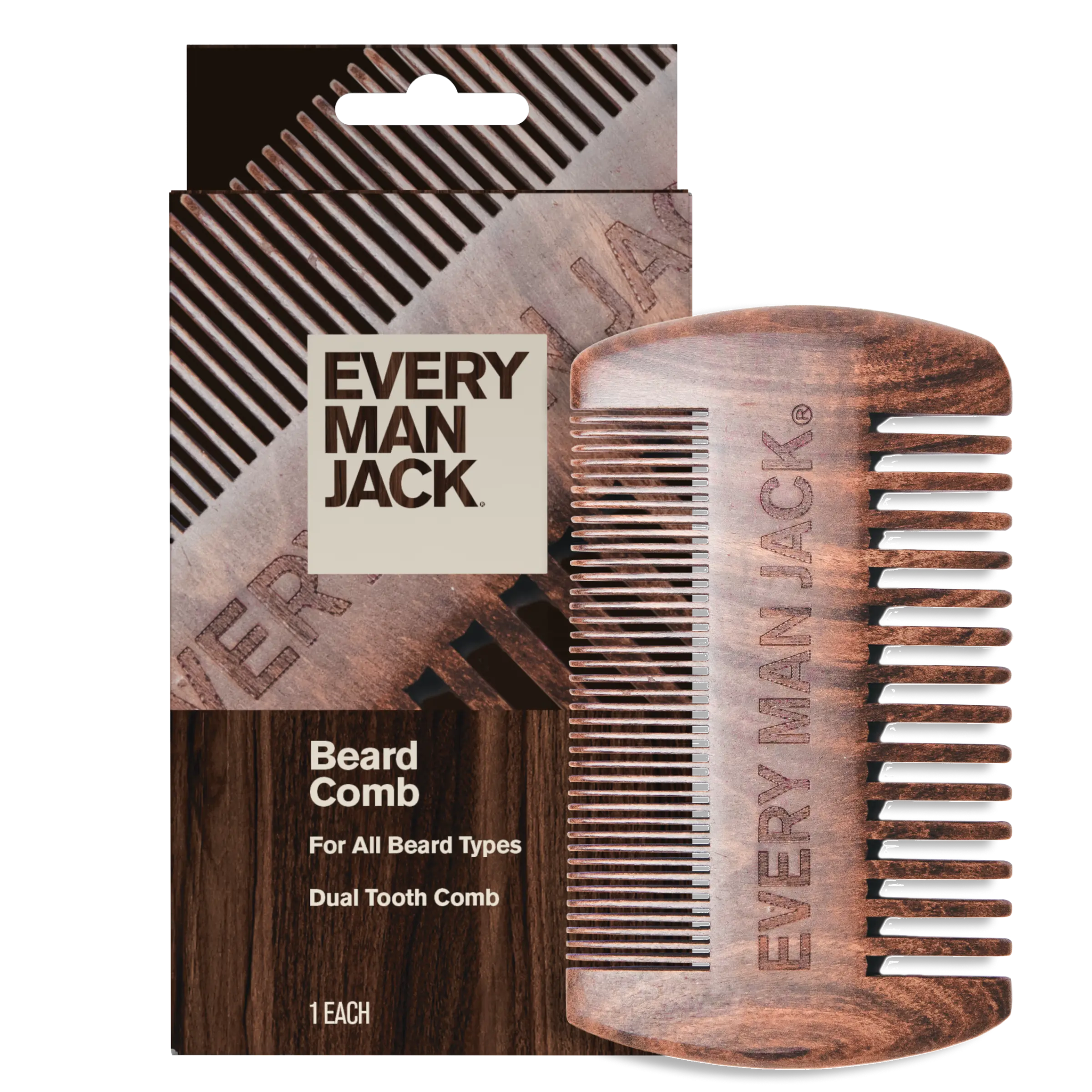 Every Man Jack Beard Comb, Men’s Beard Detangling and Styling Tool, Grooming Essentials for Men Every Man Jack Beard Comb, Men’s Beard Detangling and Styling Tool, Grooming Essentials for Men