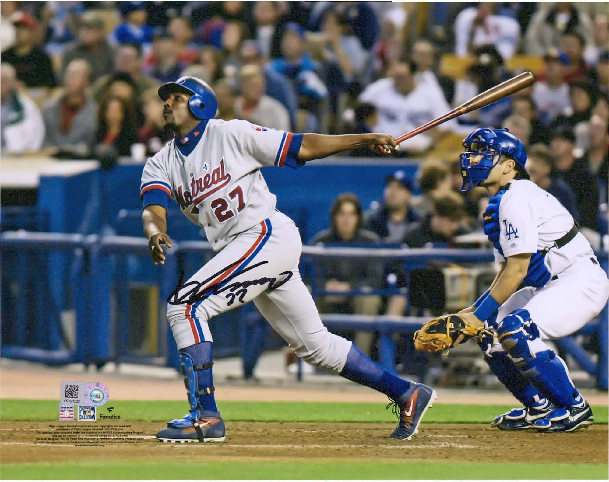 Vladimir Guerrero Montreal Expos Autographed 8" x 10" Hitting Photograph - Fanatics Authentic Certified