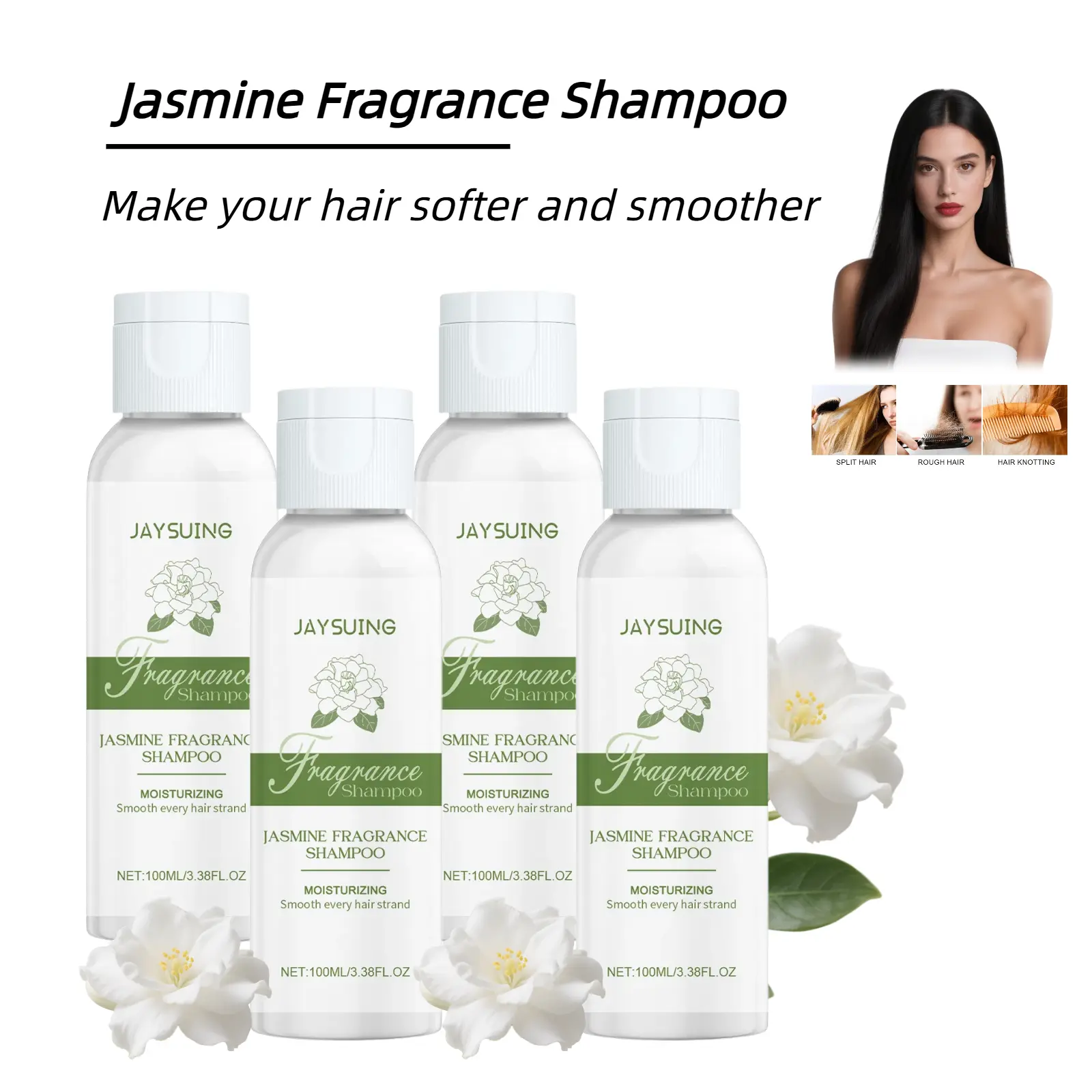 Jasmine Fragrance Shampoo--Strengthens roots, nourishes scalp to ends.Balances oil, eases dryness.Boosts scalp circulation.Repairs, softens, restores shine & elasticity. tiktok shop coupons， hair booster rescue