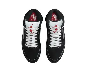 Classic Retro Matte Black Nubuck White Speckled Shark Tooth High Top Basketball Sneakers Unisex, Soft Nubuck Leather Upper & Lateral Visible Air Cushion Foam Midsole #BasketballShoes #HighTopSneakers #D