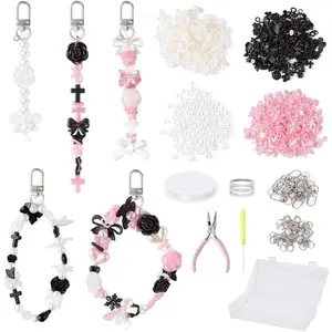 Lip Gloss Beads Charms - 71 count Y2K Aesthetic Floral Bow Snowflake  Mix Beads Charms Strap Making Crafts Kit,  Lip Gloss Keychains DIY Bracelets  Accessory Making for Lipstick