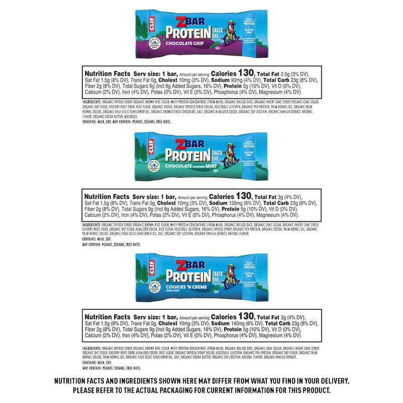 Zbar and Zbar Protein - Variety Pack - Made with Organic Oats - Non-GMO - Soft-Baked Energy Snack Bars and Crispy Protein Bars (16 Pack)