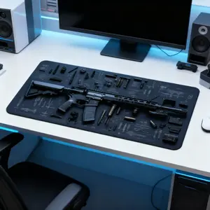 A gun map mouse pad that adds comfort and style to your workspace, with a filling design for better support, the perfect gift for nature lovers and students, Gaming Pad