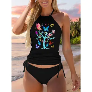 Butterfly Lovers Butterflies Circle Around The Tree Design Two Piece Swimsuit