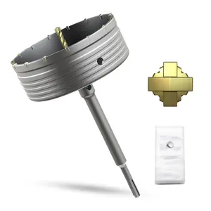 6-5/16" Concrete Hole Saw,160mm Masonry Hole Saw, with 220mm SDS Plus Shank Connecting Rod for Concrete Brick Cement Stone Wall Drilling Home Improvement