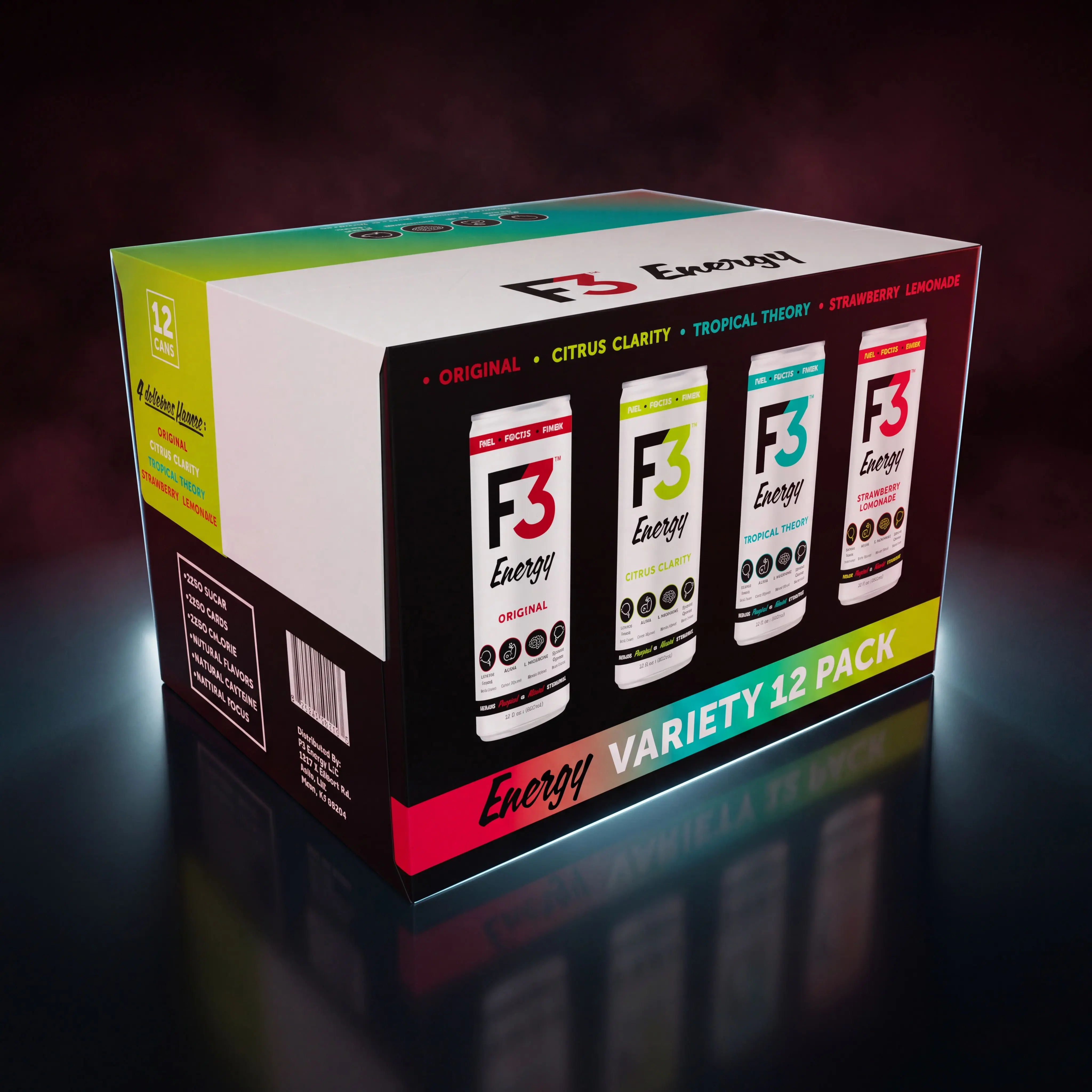 F3 Energy Variety - 12 Pack Functional Beverages
