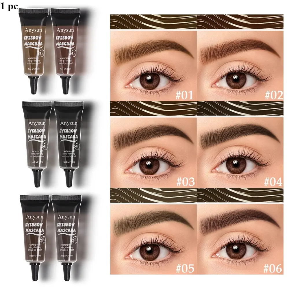 24H Long Lasting Eyebrow Mascara, Waterproof Sweatproof Smudge-Proof Non-Clumping Brow Tint, Cosmetic Makeup Anysun