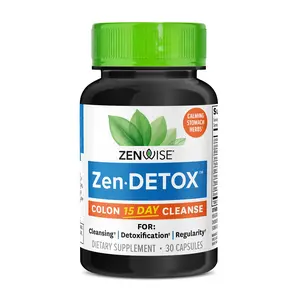 Zenwise Zen-DETOX 7 Day Cleanse Probiotic Blend for Digestive Health & Regularity Gentle Bloating Relief Natural Cleansing Detoxification