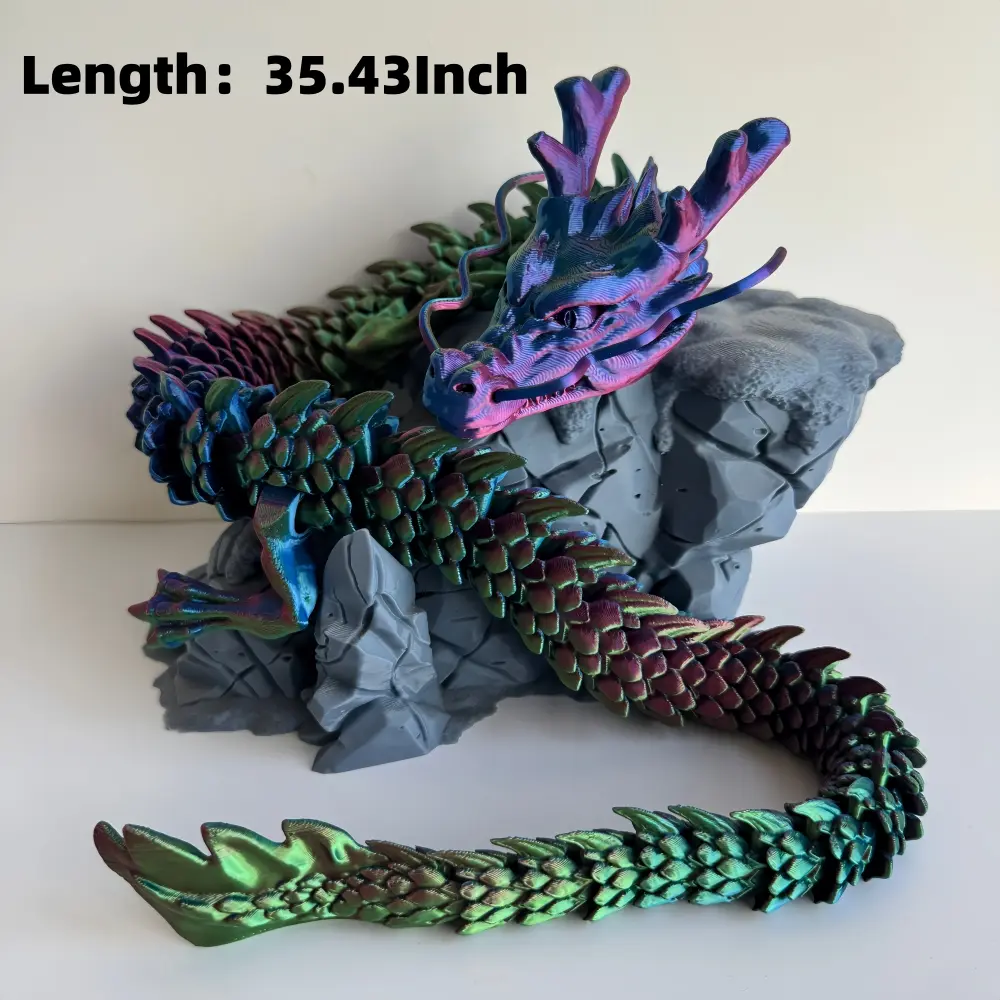 3D Printed Artistic Dragon Statue Ornament, 1-Count Desktop Figurine Collectibles, Collectible Room Decor for Home & Office, Ideal Gift for 4th of July, Back to School, Holiday Occasions