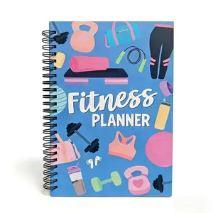 Fitness Planner Book, Vibrant Color Design, Perfect for Fitness Enthusiasts, Ideal Workout Planning Tool, Motivational Gym Companion, Spiral Bound Planner