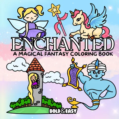 Enchanted Coloring Book & Reusable Protective Sheet by Wook Books