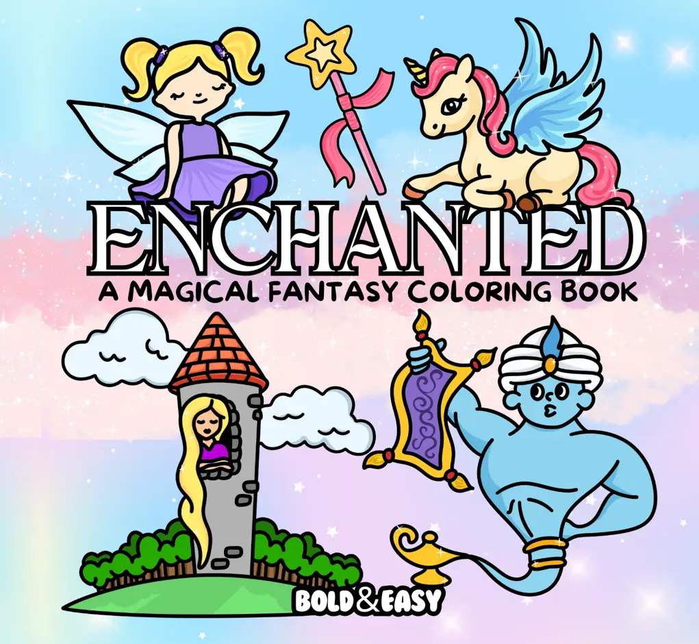 Enchanted Coloring Book & Reusable Protective Sheet by Wook Books