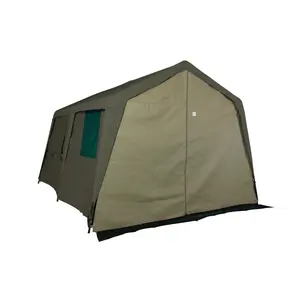 212 MAIN Bushtec Adventure Zulu 1200 Portable Camping Gazebo with Weatherproof, Fire-Retardant, Modular, Zippered Apex Wall Cover for Hiking