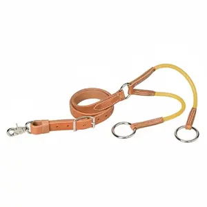 Weaver Leather Training Fork - Hermann Oak Russet Harness Leather & Surgical Rubber - 1" x 48"