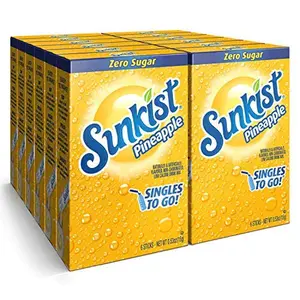 Sunkist Soda Variety Pack, Singles To Go Orange, Strawberry, Grape and Peach (30 Total Sticks)