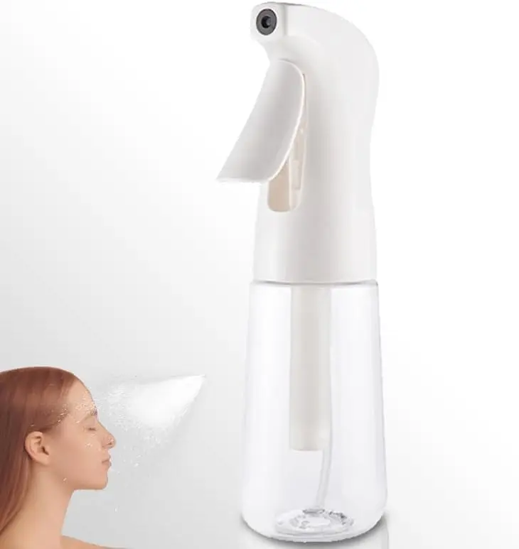 Synthetic Reusable Refillable 6.8oz/200ml Modern Continuous Ultra-Fine Mist Hair Spray Bottle, Daily Home Supplies Storage Bottle for Hair Care, Continuous Ultra Fine Mist Sprayer