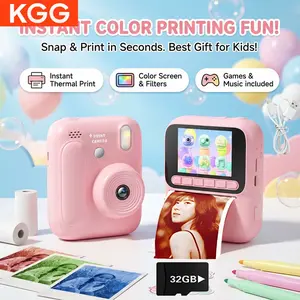 Color Printing Camera For Kids, Z700 Instant Imaging Children's Mini Digital Camera, Pocket Camera With 32Gb Card, Polaroid 2.4-Inch HD Screen, 1080P Video, Games, Ink Free Thermal Color Printing Camera