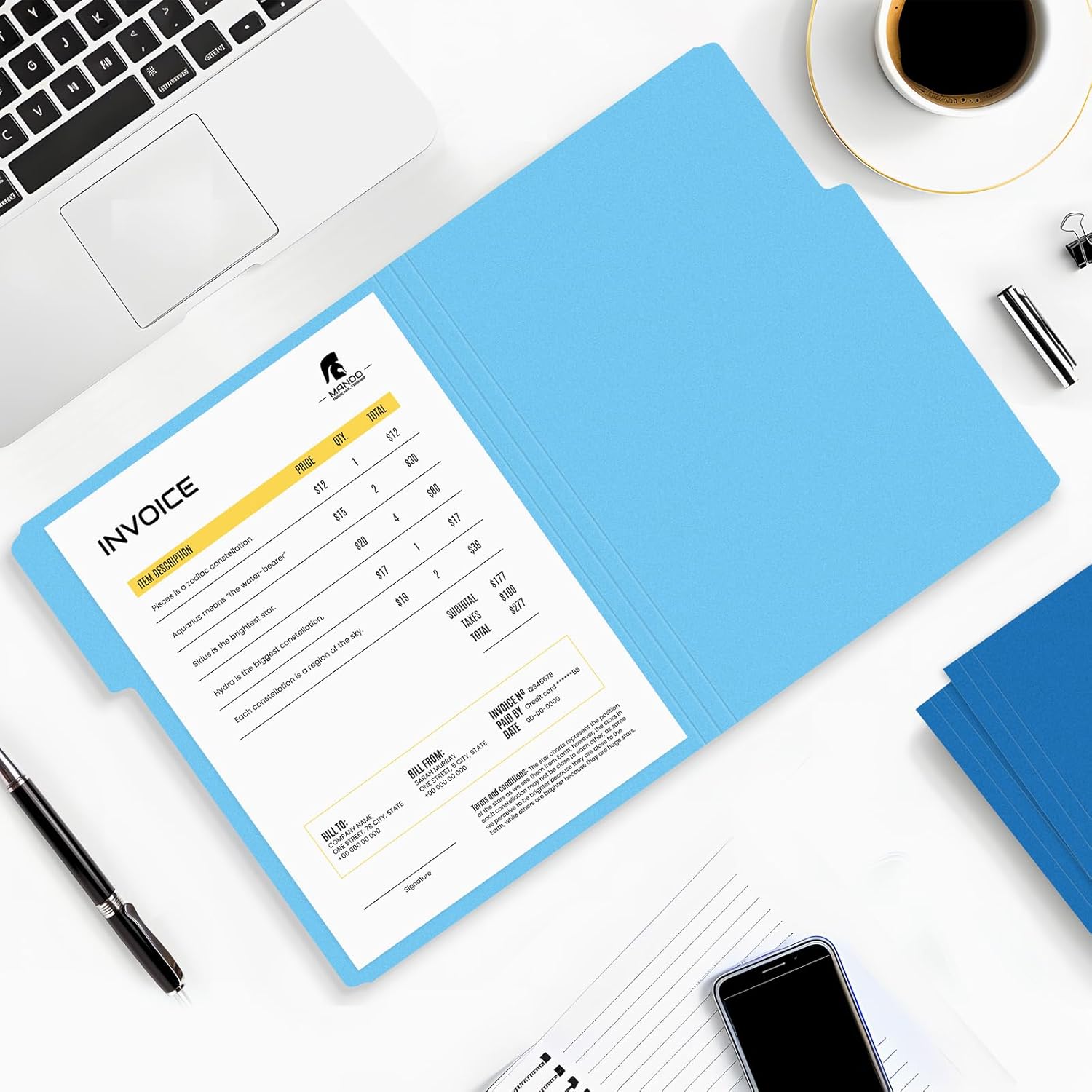 File Folders, 36 Pack Manilla Folders 8.5 x 11, Colored File Folders Home Office School Supplies for Documents Files Paper,Blue File Folders, 36 Pack Manilla Folders 8.5 x 11, Colored File Folders Home Office School Supplies for Documents Files Paper,Blue