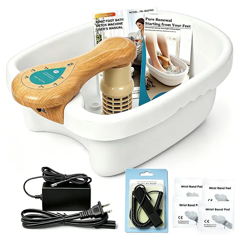 Ionic Foot Bath Machine with Timer – Magnetic Ion Array, Portable Foot Spa for Home Use