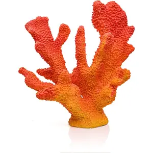 Orange Shades Artificial Beach Coral Coastal Decor  Statue Nautical Decorations Hawaiian Beach  Bedroom Party Centerpieces for Tables-8.2
