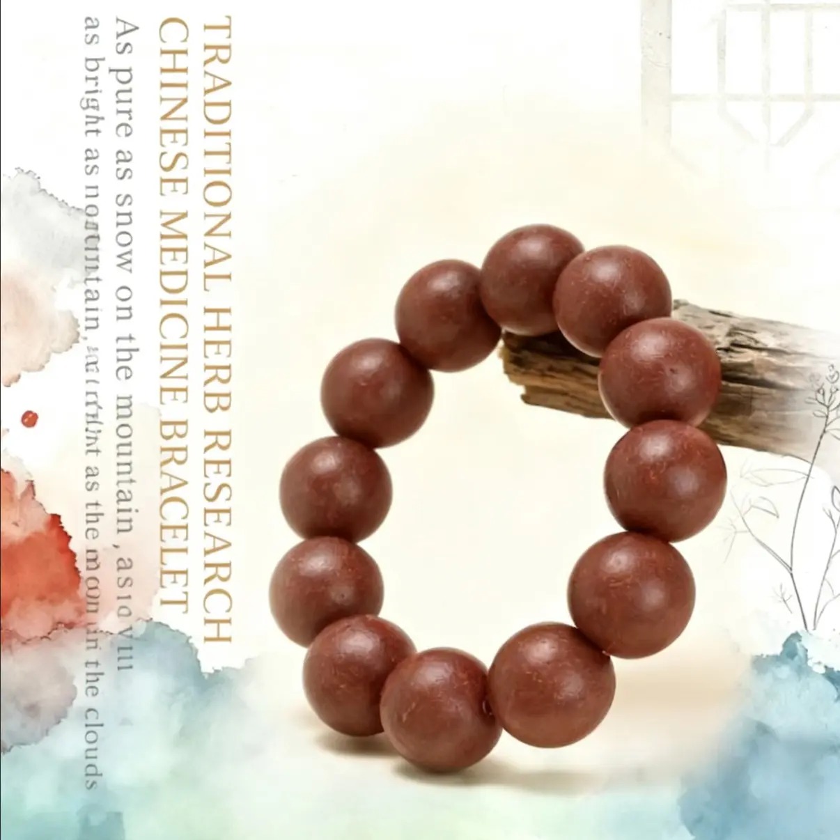 Eastern Mystical Energy Beads｜Handmade with Millennial Heritage Recipes, Natural Herbal Aroma Bracelet for Meditation, Yoga, Sports & Daily Wear to Soothe & Release Stress