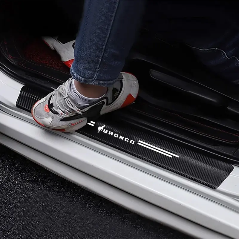 Bronco 5pcs Car Threshold Strips, Waterproof and Scratch-Resistant, Easy to Install, Protect Your Vehicle's Doorways, Sticker for Cars, Decals for Vehicles, Automotive Decals, Car Accessories, Automobile Decals, Automotive Vehicle Accessory