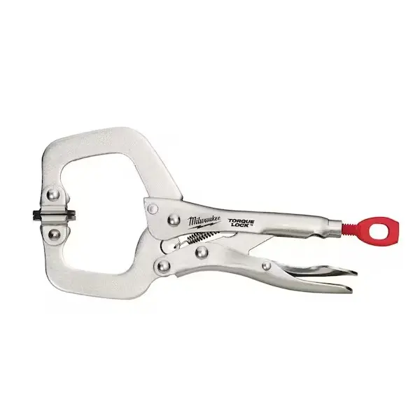 6 in. Self-Locking Pliers C-Clamp, Swivel Jaws Heavy-Duty Torque Lock Tool for Hardware Applications