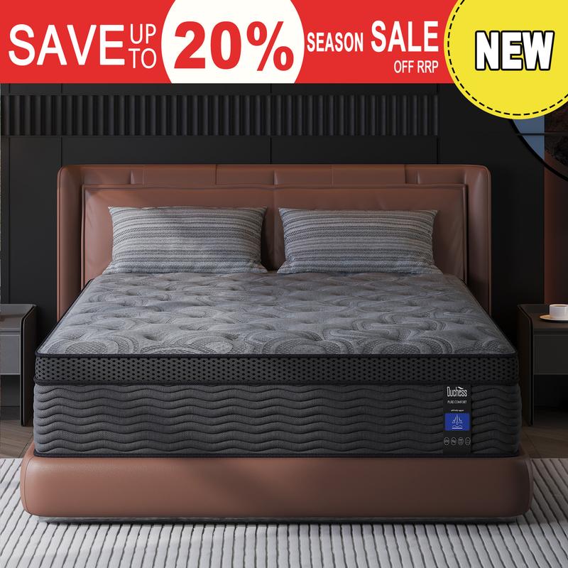 12/14 Inch Gel Memory Foam Mattress Twin Full Queen King Bed Hybrid Pocket Spring Mattress  In A Box ,Medium Firm Motion Isolation