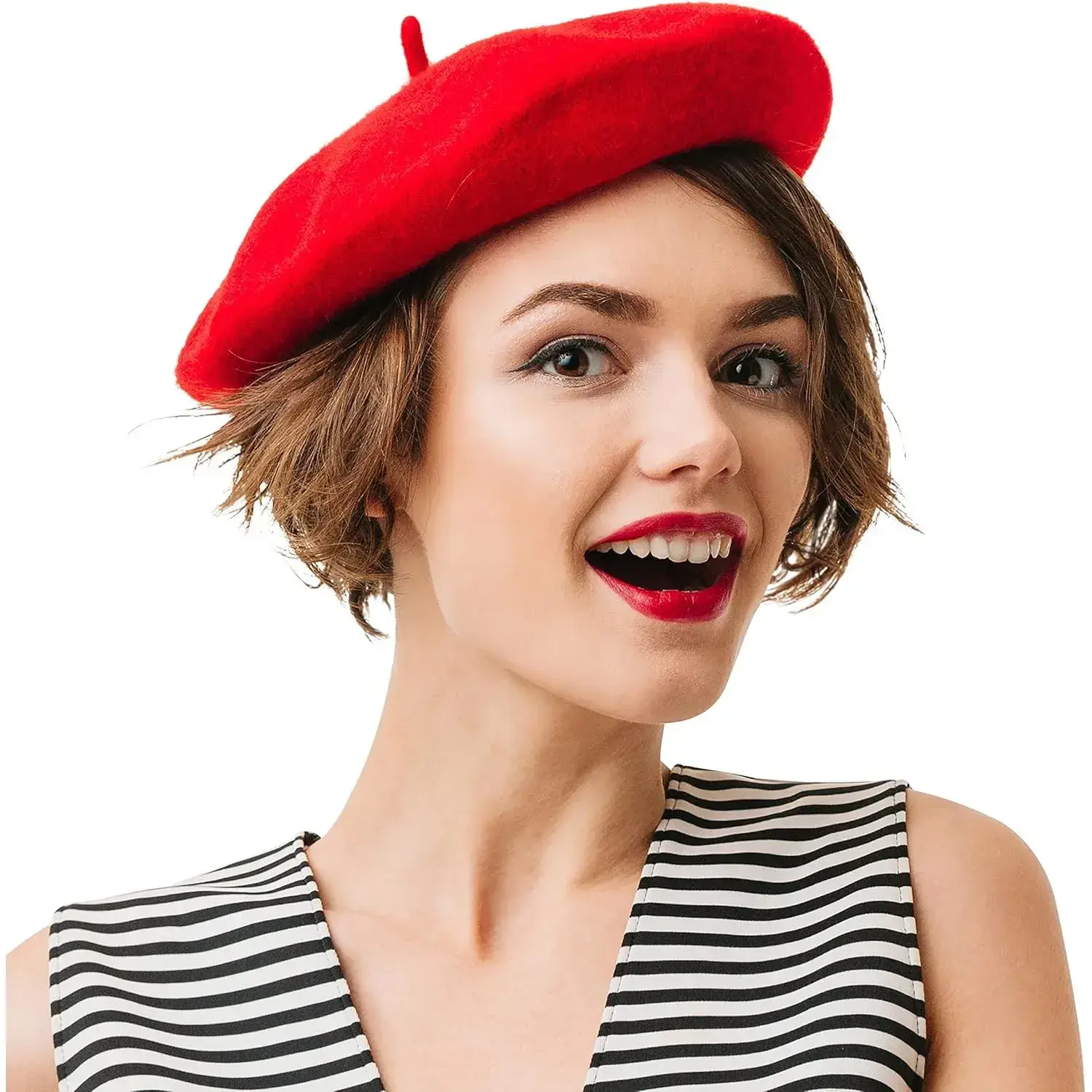 Vintage French Beret - Unisex Wool Hat for Men & Women, Cosplay, Costume Party, Parisian Fashion Accessory