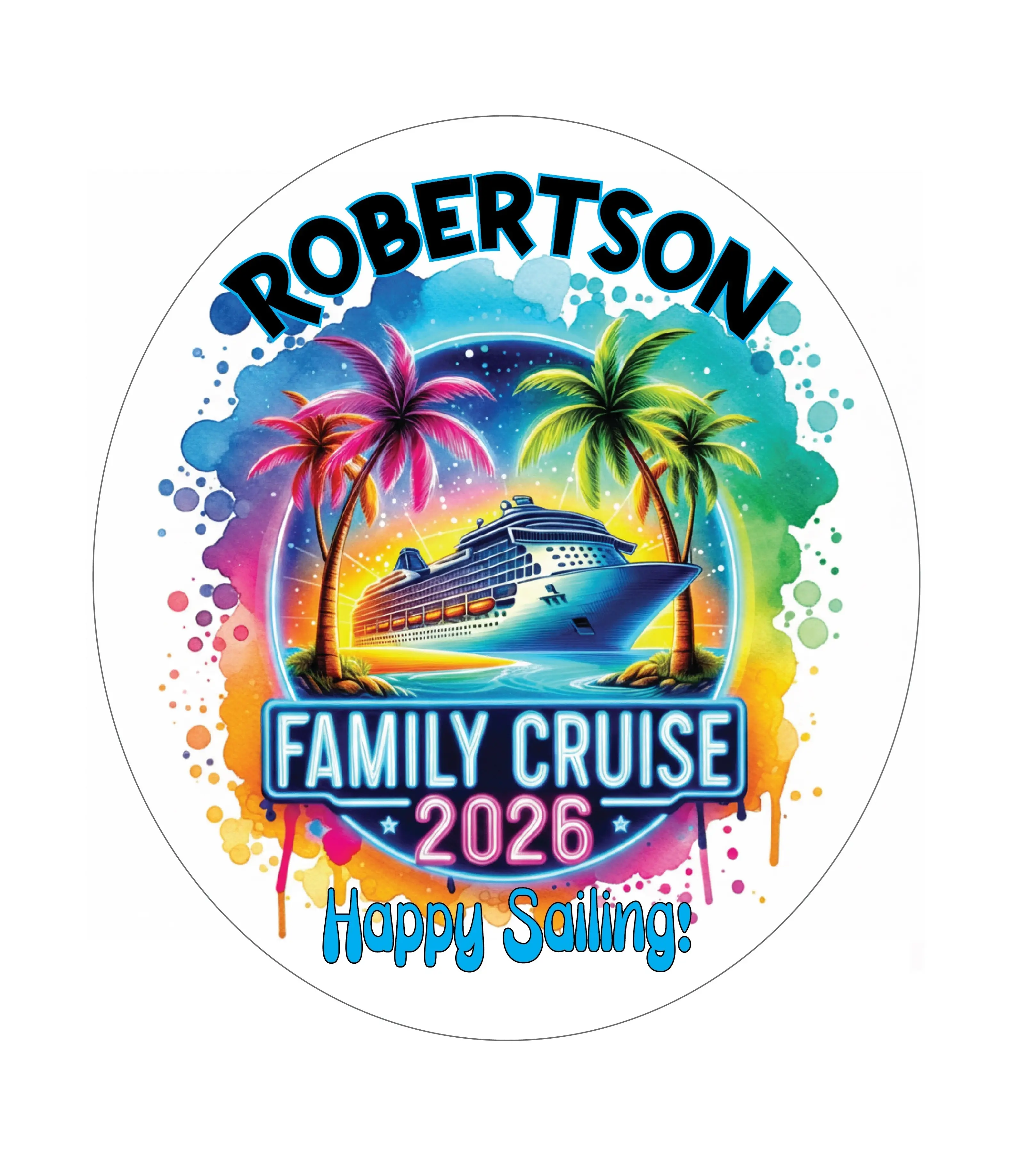 Family Cruise Choose Year Cruise Door Magnet | Reusable Printed Vinyl Magnet – Cabin Door, Whiteboard & Fridge Decor Magnet – Cute Vacation Keepsake Gift for Family & Friends