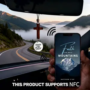 Bible Verses Car Rearview Mirror Hanging Ornament Handmade Polished Christian Accessories Premium Auto Decor