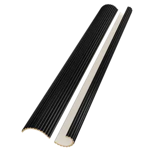 Black Tambour Wood Panels Flexible 1” Fluted Bead Wall Panels for Modern Interior Walls & Ceilings | Decorative Acoustic Slat Paneling for Accent Walls, Commercial & Residential Spaces