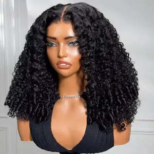 Wear Go Burmese Curly Human Hair 3 IN 1 Flip Over Half Wig Glueless 13x6 Lace Frontal Wigs Human Hair For Black Women Pre Plucked 180% Beginner Friendly