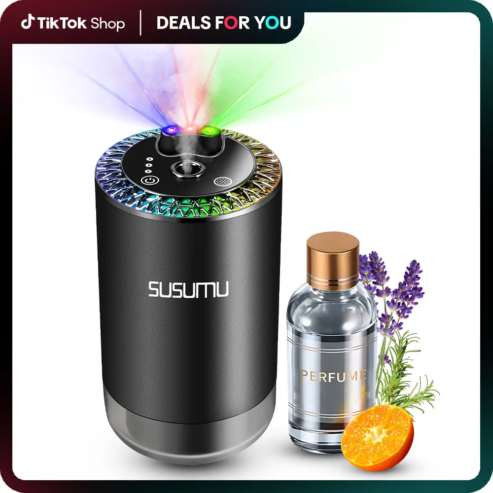 Smart Car Air Freshener, Car Air Freshener Diffuser with Starry Sky Projection and 50ml Perfume, Rechargeable Car dealsforyoudaysAroma Diffuser, 3 Mod