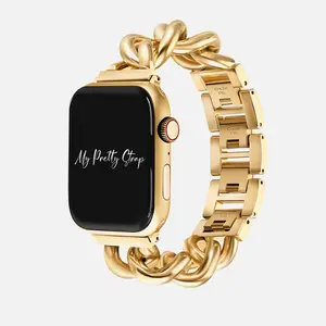 My Pretty Strap – Compatible Apple Watch Band – Stainless Steel iWatch Strap for Women – Series 1–11, SE & Ultra (38MM / 40MM / 41MM / 42MM / 44MM / 45MM / 49MM) – Gold, Silver & Rose Gold – Goddess