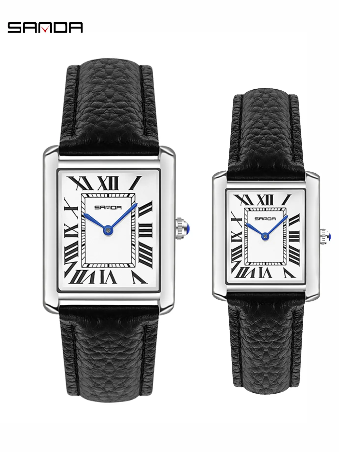Vintage Classic Couple Watch, Elegant Square Dial, Square  display picture 2