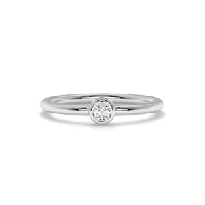 Stackable Bezel Diamond Ring