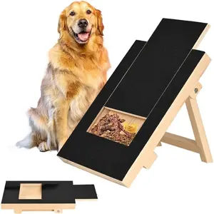 Dog for Nail Scratch Board - with Treat Drawer, Dog Scratch Pad for Nails - Durable Wooden for Nail Filing Board with Treat Drawer (All Breeds, Adjustable), Without Battery