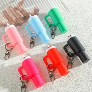 Mini Tumbler Trendy Cute Keychain, 1 Count Versatile Key Ring for Lipstick & Accessories, Stylish Bag Charm, for Backpacks, Car Keys, Gym, Travel