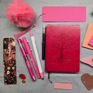 Bookish Basics Bundles - Includes Journal, Highlighters, Ink Pad, Cute Stamp, Various Accessories Like Felt Tip Pen, Thumb Page Holder, Stickers, Assorted Bookmarks, DIY Bookmark with Tassel, Heart Bookmark, Magnetic Bookmark, Assorted Sticky Notes