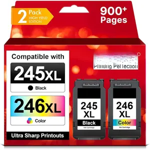 245XL Ink  Replacement for  245XL 246XL Combo Pack PG-245XL CL-246XL for Pixma TR4520 TR4527 MG2522 MG2520 MX490 MX492 TS202 TS302 TS3320 MG2920 Printer (Black, Color)