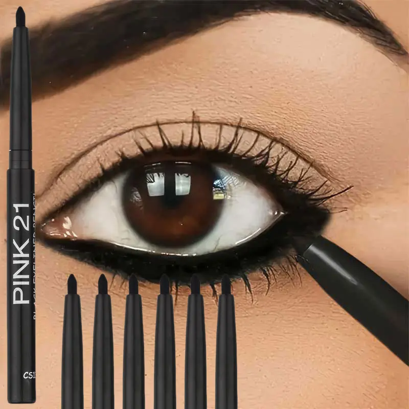 6 PCS Waterproof Sweatproof Eyeliner Pencil for Long-Lasting Bold Eye Makeup, Easy Glide Formula for Perfect Wings, Beachproof Eyeliner, Eyeliner Pencil Set, Eyeliner Bundle