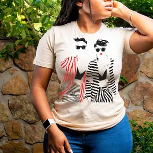 Pixi Cut Cuties T-Shirt, Pixi and Red Lipstick Cuties, Short hair Cute Outfit T-Shirt Gift for Her