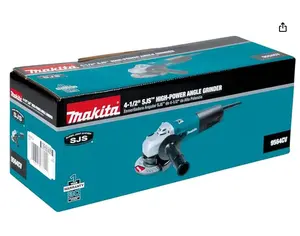 Makita 9564CV 4-1/2" Angle Grinder, Variable Speed, 13 Amp, 2,800-10,500 RPM