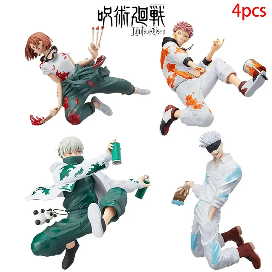 Graffiti Battle Jujutsu Kaisen Anime Figure Fushiguro Megumi Kugisaki Nobara Pvc Action Figures Model Cool Toys 5