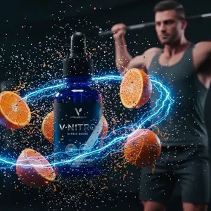 Vital Health V-Nitro – L-Arginina Líquida y L-Citrulina, pre-entreno para el apoyo cardiovascular, sabor naranja, con remolacha, noni y moringa