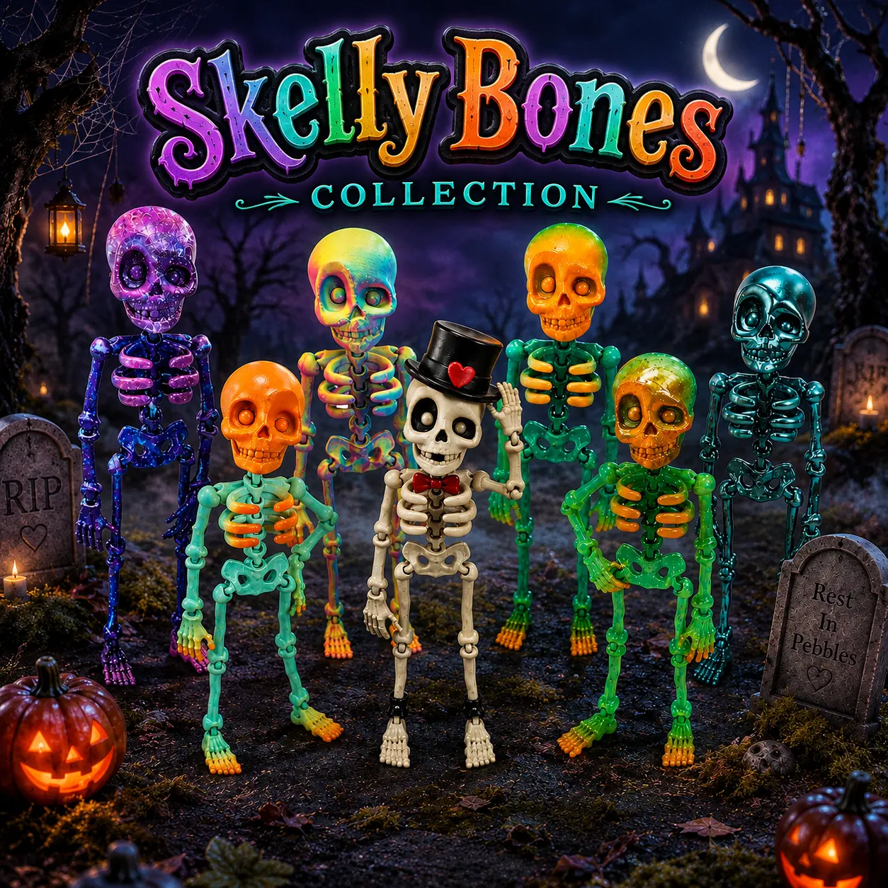 Skelly Bones™ | Magnetic Articulated Skeleton Collectible