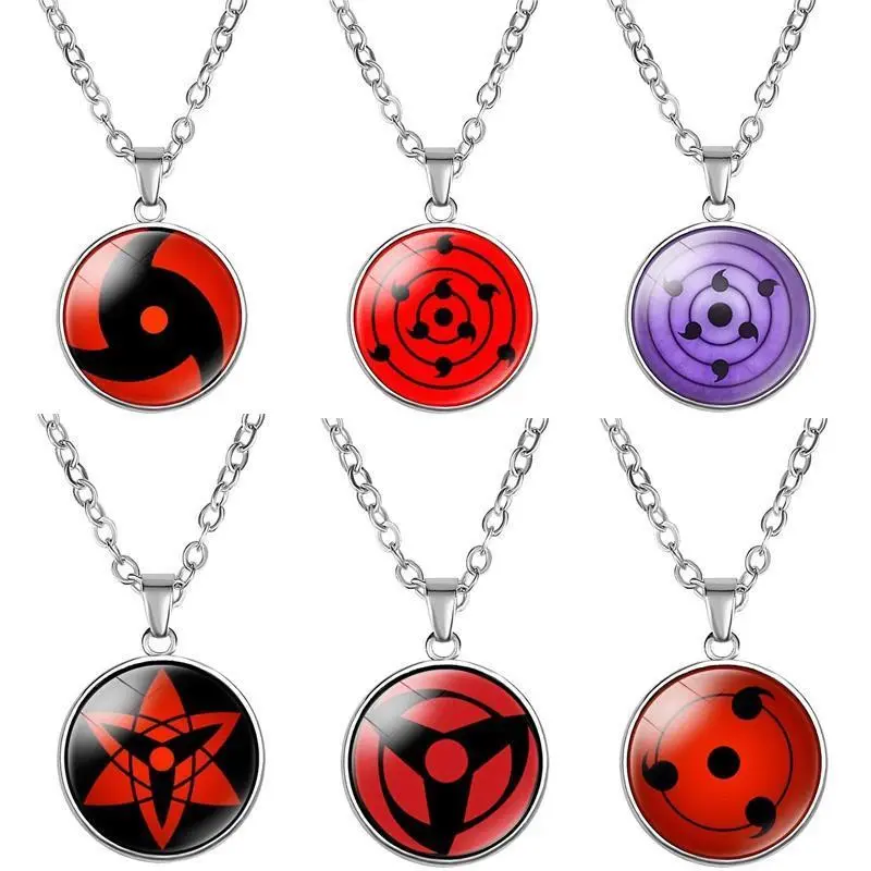 Unisex Anime Sharingan Eye Pendant Necklace - Goth Style Mangekyo Pendant Choker, Uchiha Kakashi Fan Gift for Fashion Accessories Enthusiasts, Fan Gifts, Mangekyo Pendants