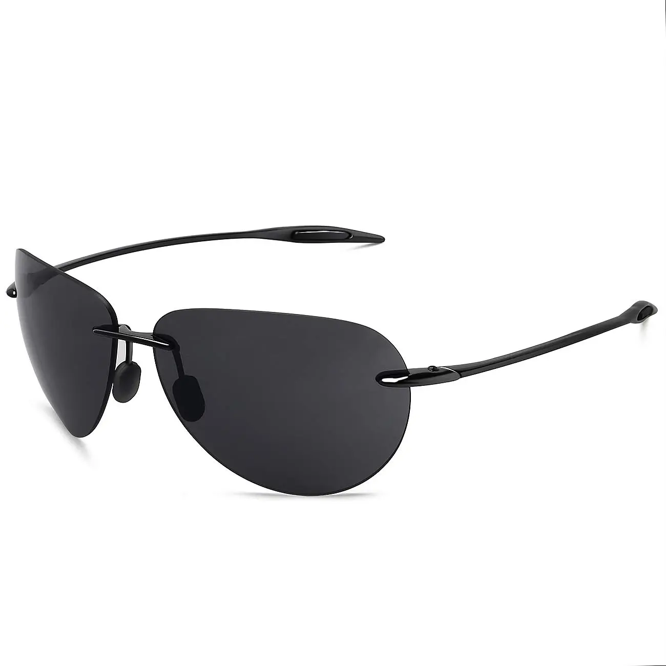 MAXJULI MJ8008 Unisex Sports Outdoor Sunglasses - TR90 Rimless Frame, Polarized Lenses, Superlight Ergonomic Design, Sunglasses for Women, for Running, Fishing, Polarised Men's Sunglasses, Outdoor Men's Sunglasses